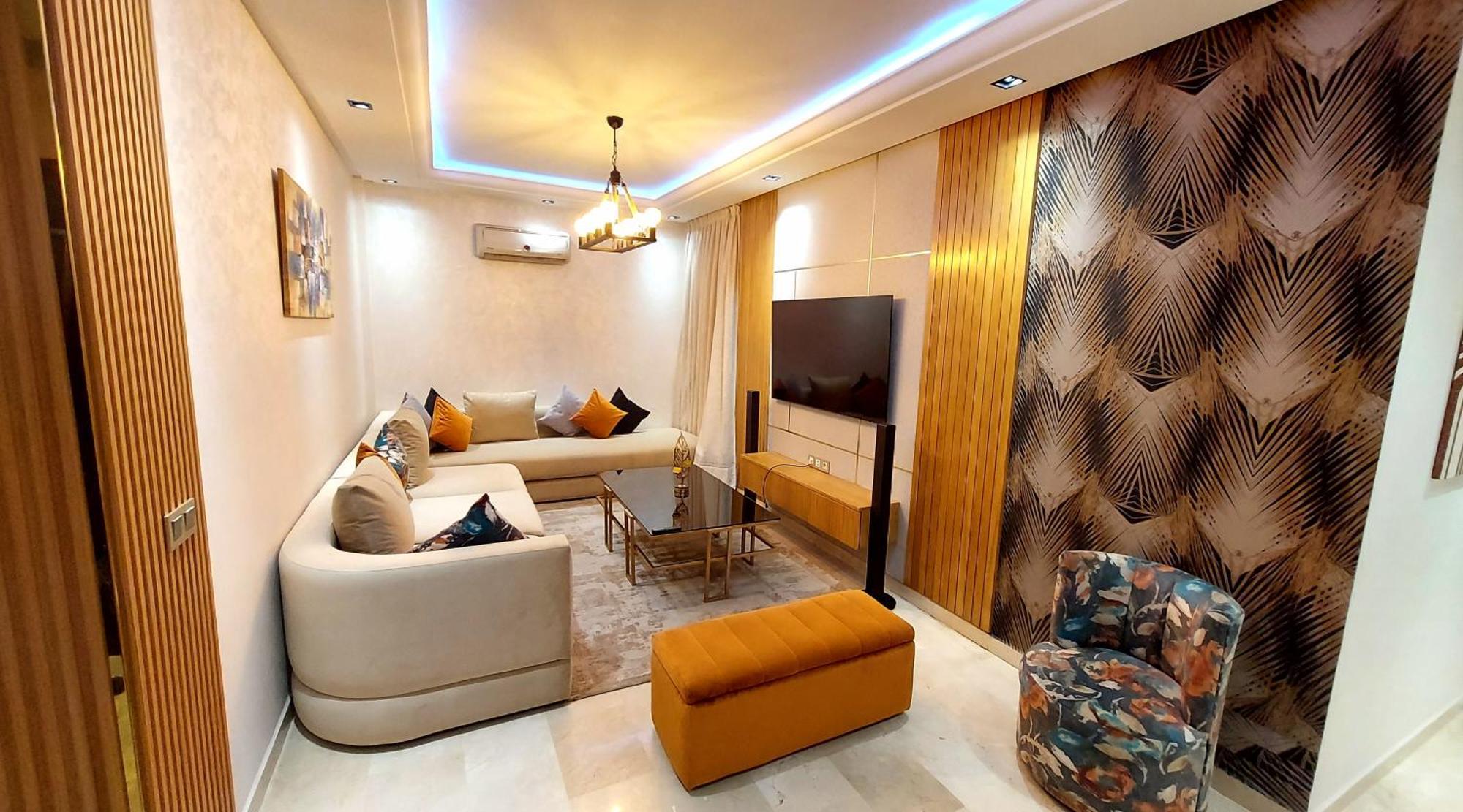 Luxury Of 80m2 , 1minute From Hassan2 Mosquè From Family , Pour Famille , Interdit Couples Araabic Non Marié, Forbidden Unmarried Araabic Couples Apartamento *